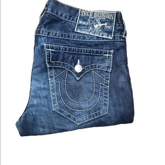 Vintage True Religion Jeans Size 38 BILLY BIG T Blue - Picture 14 of 14
